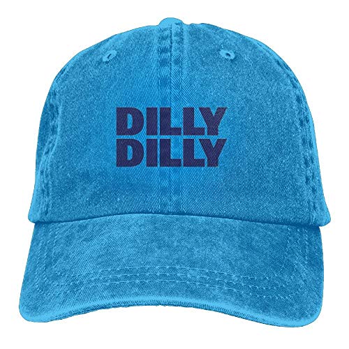Hoswee Hombres Mujer Gorra Beisbol,Snapback Sombreros Dilly Dilly Plain Adjustable Cowboy Cap Denim Hat for Women and Men