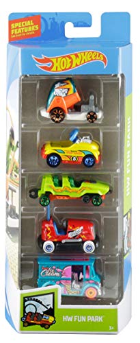 Hot Wheels Pack de 5 vehículos, coches de juguete (modelos surtidos) (Mattel 1806)
