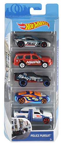 Hot Wheels Pack de 5 vehículos, coches de juguete (modelos surtidos) (Mattel 1806)