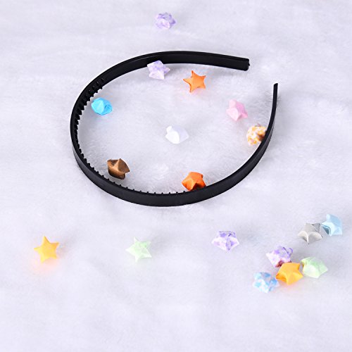 Hotop Diadema de Plástico Banda de Pelo Bucle de Pelo con Dientes para Hombres y Mujeres, 15 Piezas (Negro)