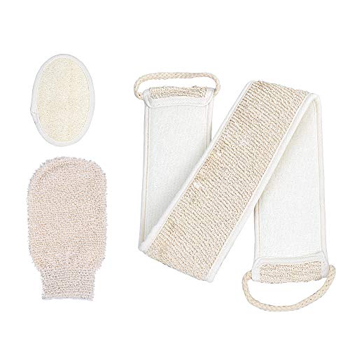 Hotott Almohadillas de esponjas, Esponjas Exfoliantes loofah Esponjas Loofah Esponja Espalda Scrubber Pad Exfoliante Corporal Set