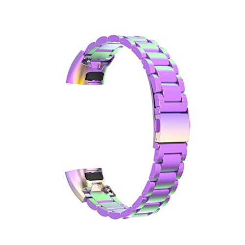 HOTPINK1 Correa de reloj de acero plateado, pulsera para Hua-wei Band 3/4 Pro TER-B34