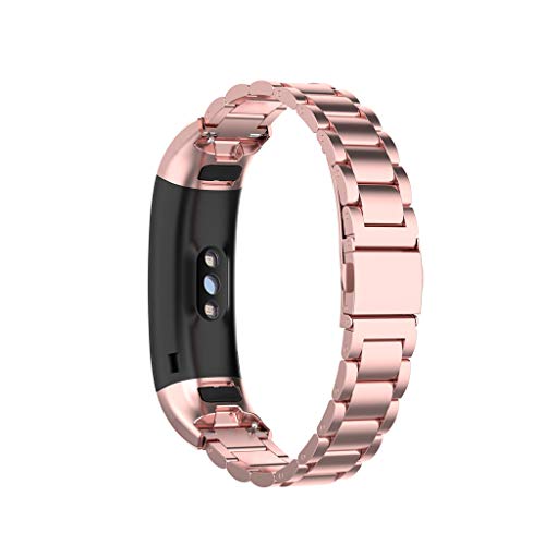 HOTPINK1 Correa de reloj de acero plateado, pulsera para Hua-wei Band 3/4 Pro TER-B34
