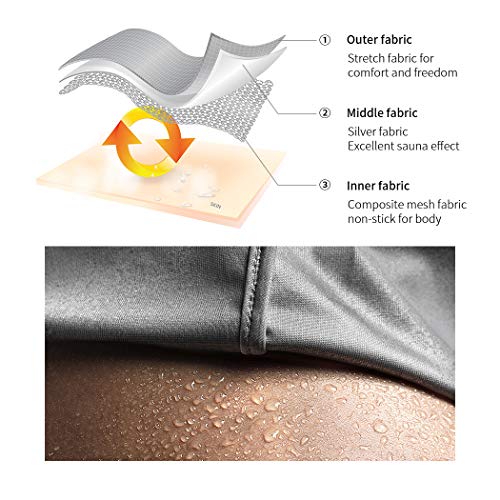 HOTSUIT Sauna Pantalones Mujer Pérdida Peso Gimnasio Pantalones Deportivos Entrenamiento, Negro, XL