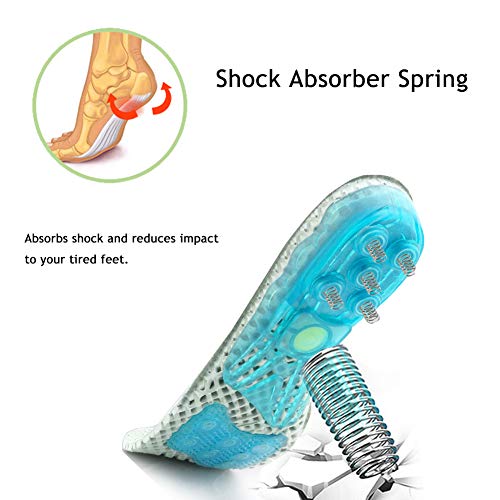 Housking Plantillas Ortopedicas Deportivas, Elevador de Altura Inserciones de Calzado Deportivo con Soporte para el dolor de talón, Espolones, Fascitis Plantar, dolor de rodilla y espalda