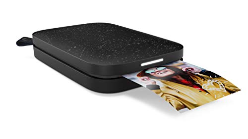 HP Sprocket 200 - Impresora fotográfica portátil (tecnología de impresión Zink, Bluetooth, Fotos 5 x 7.6 cm), Negro