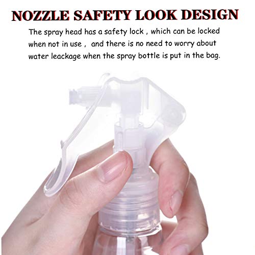 HQdeal 3 Piezas 200ml Botella de Spray Vacías Plástico, Botella de Spray de Agua Recargable, Botellas de Spray de Niebla Fina para Limpieza, Cabello, Plantas, Flores, Peluqueria, Transparente