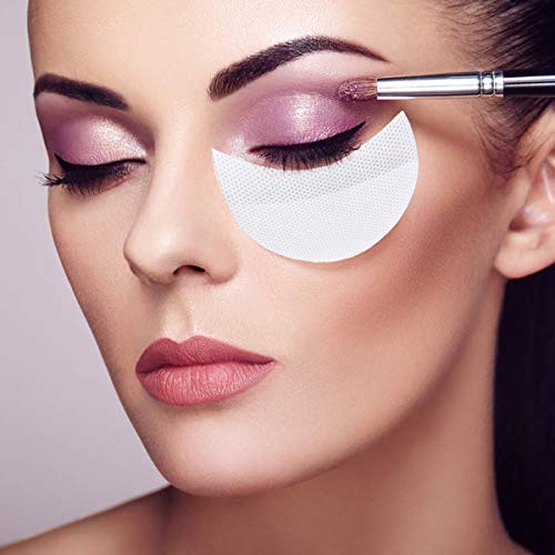 HQdeal Almohadillas de Sombra de Ojos, 150 Piezas Desechables No-Tejidos Eye Patch, plantillas maquillaje Para Prevenir las Extensiones de Pestañas, Teñido y Residuos de Maquillaje de Labios