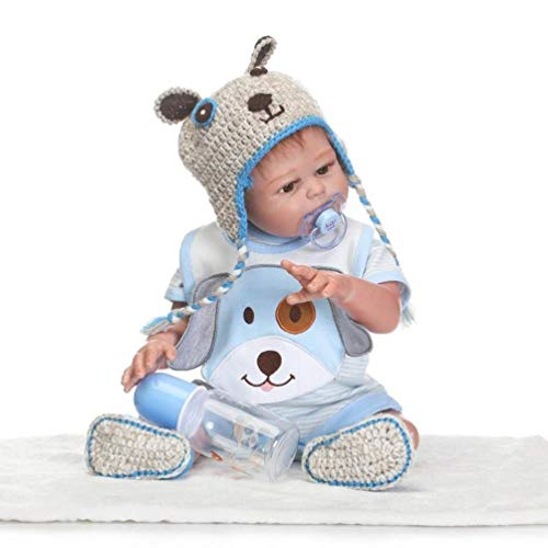 HRYEOY Doll 50 cm 20 Pulgadas Muñeca Reborn Dolls Cuerpo Entero Silicona Blanda Recién Nacido Niño Muñeca Reborn Hecho a Mano Realista Magnético Juguete Niño Regalo