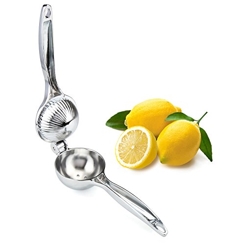 H&S® Exprimidor manual de limones – Heavy Duty – Extractor de zumo, prensa individual a mano de cítricos, exprimidor de fruta