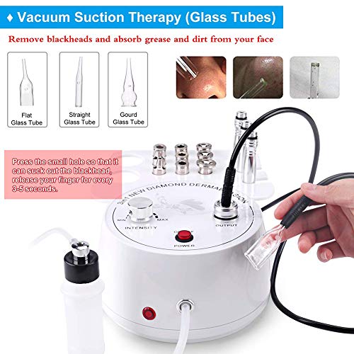 HSART 3 En 1 Microdermoabrasión Diamante Máquina de Belleza Facial para Eliminación de Arrugas de La Espinilla Se Adapta A La Cara, La Frente, El Pecho