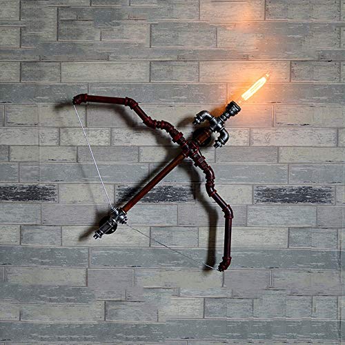 HSB Lámpara de pared E27 Socket Edison Europea creativo pared del hierro labrado metal de la lámpara Arco de Cupido flecha del tubo de agua ligera de la pared Bar Restaurante Hotel Retro Club de ilumi
