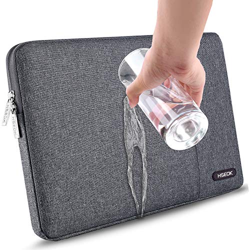 Hseok Funda Blanda Maletín Impermeable para Ordenador Portátil, Estilo Elegante Bolsa Protectora, Ideal por 15,6 Pulgadas DELL/Ausu/Acer/HP/Toshiba/Lenovo, Color Negro/Gris/Gris Oscuro/Rosa