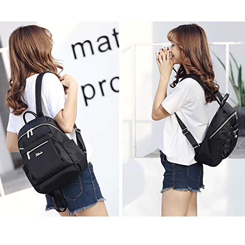 HTMAL Multi-bolsillo Diseño Diseño ligero Tendencia Moda Bolsa 2019 Nueva Oxford Tela Mochila Mujer Versión coreana de The Tide Moda Lona Mochila Bolsa de nylon salvaje Bolso informal (tamaño : M)