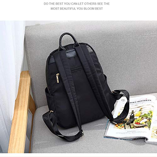 HTMAL Multi-bolsillo Diseño Diseño ligero Tendencia Moda Bolsa 2019 Nueva Oxford Tela Mochila Mujer Versión coreana de The Tide Moda Lona Mochila Bolsa de nylon salvaje Bolso informal (tamaño : M)