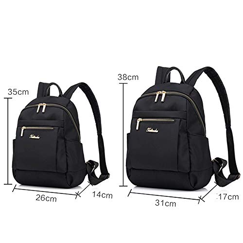HTMAL Multi-bolsillo Diseño Diseño ligero Tendencia Moda Bolsa 2019 Nueva Oxford Tela Mochila Mujer Versión coreana de The Tide Moda Lona Mochila Bolsa de nylon salvaje Bolso informal (tamaño : M)