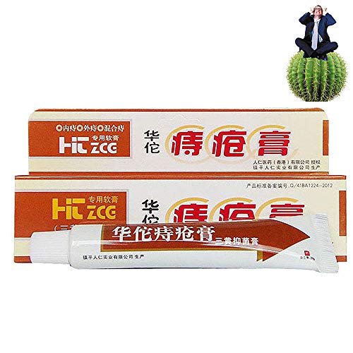 Hua Tuo Pomada para las Hemorroides,Fisuras Anales,Hemorroides,Tratamiento Rápido,Seguro para el Alivio del Síntoma Hemorroidal,25g