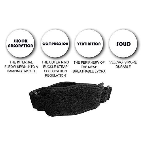 Hually Cinta de codo,Coderas Codo de Tenista, (2 Piezas) Codo de Golfista per Alivio del Dolor y Recuperación de Epicondilitis Lateral y Tendinitis