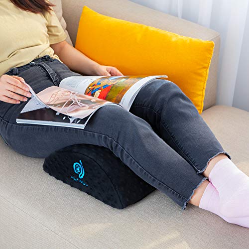 HUANUO Reposapiés Ergonómico para el Bajo del Escritorio con 2 Cubiertas Opcionales, Herramienta Antideslizante de Pie para Oficina, Hogar y Viaje, 45,72 x 29,21 x 11,43 cm