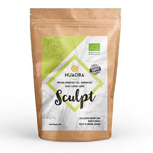 Huaora - Sculpt, Cacao Chocolate, Proteína Vegana Ecológica en Polvo, 250gr | Proteínas Vegetales Orgánicas y Superfoods | 100% Natural y Orgánico - Sin Gluten, Sin Lactosa, Sin Aditivos Artificiales