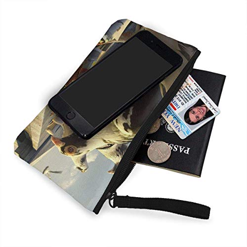 huatongxin Unisex Coin Pouch Platinum Conception Wallpapers Photoshop Pigeons Canvas Coin Purse Cellphone Card Bag with Handle and Zipper