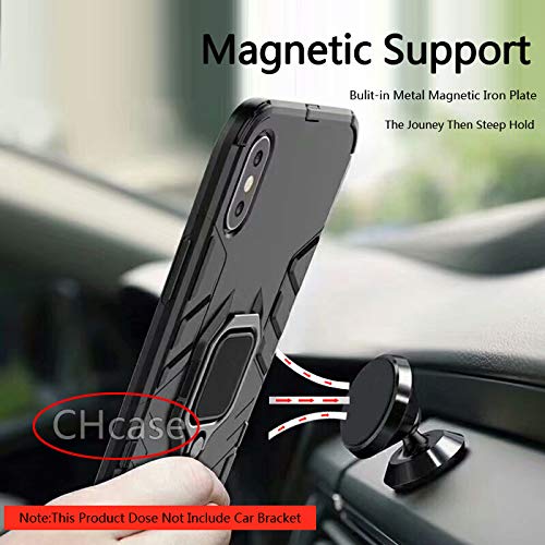 Huawei Mate 20 Lite Funda, CHcase 2in1 Armadura Combinación A Prueba de Choques Heavy Duty Escudo Cáscara Dura PC + TPU con Soporte Magnetic Car Mount Cover para Huawei Mate 20 Lite -Black Plus Gray