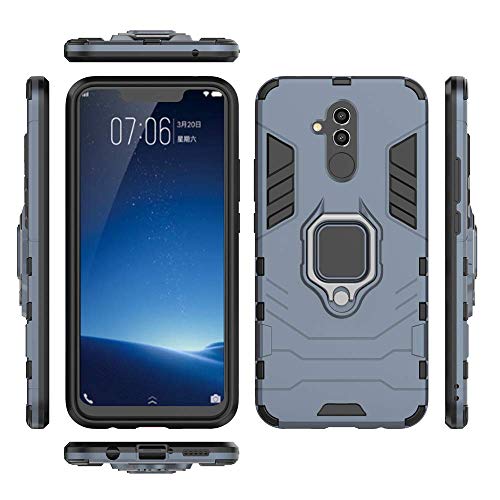 Huawei Mate 20 Lite Funda, CHcase 2in1 Armadura Combinación A Prueba de Choques Heavy Duty Escudo Cáscara Dura PC + TPU con Soporte Magnetic Car Mount Cover para Huawei Mate 20 Lite -Black Plus Gray