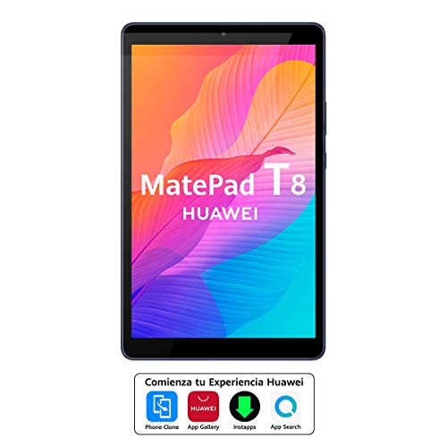 HUAWEI MatePad T 8 - Tablet de 8 Pulgadas (WiFi, RAM de 2GB, ROM de 16GB, Chipset Octa-Core, Batería de 5100 mAh, Diseñada para Sus Hijos, EMUI 10.0.1 basado en Android 10.0), Color Gris