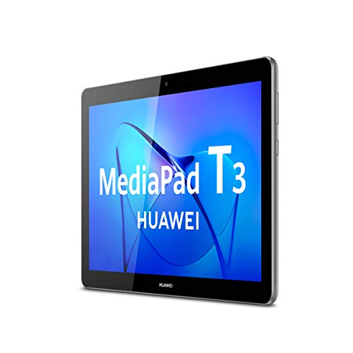 Huawei Mediapad T3 10 - Tablet de 9.6 pulgadas IPS HD (WiFi + 4G, Procesador quad-core Qualcomm Snapdragon 425, 2 GB de RAM, 16 GB de memoria interna, Android 7 Nougat), color gris