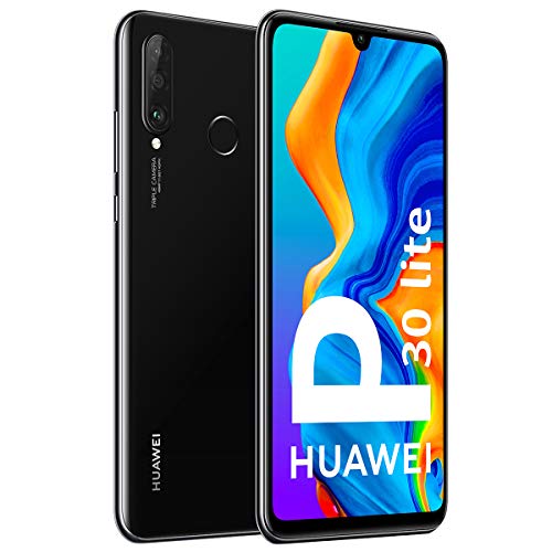 Huawei P30 Lite - Smartphone de 6.15" (WiFi, Kirin 710, RAM de 4 GB, memoria de 128 GB, cámara de 48+2+8 MP, Android 9) Negro