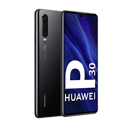 Huawei P30 - Smartphone de 6.1" (Kirin 980 Octa-Core de 2.6GHz, RAM de 6 GB, Memoria interna de 128 GB, cámara de 40 MP, Android) Color Negro [Versión española]
