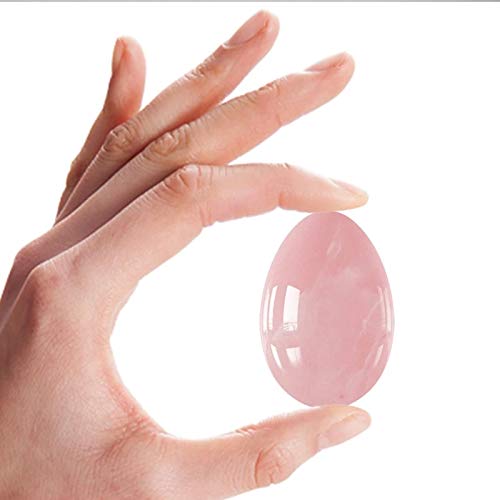 Huevo Yoni de Cuarzo Rosa | YONI EGG | Talla M | Principiantes | Ayuda a intensificar Orgasmos, Lubricación Natural Vaginal, Ejercita Suelo Pélvico y Vagina, Reduce Cólicos Menstruales |