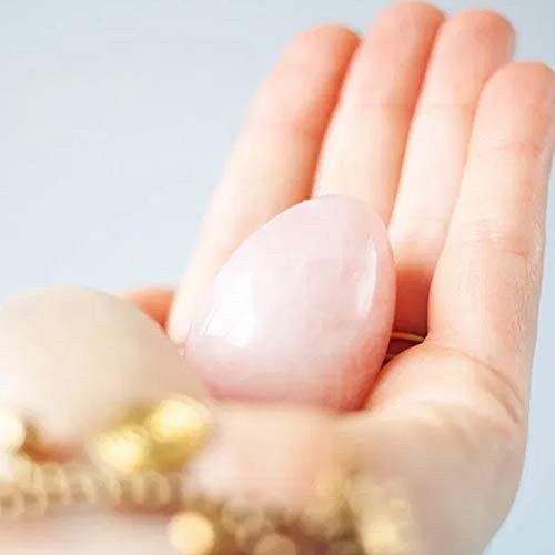 Huevo Yoni de Cuarzo Rosa | YONI EGG | Talla M | Principiantes | Ayuda a intensificar Orgasmos, Lubricación Natural Vaginal, Ejercita Suelo Pélvico y Vagina, Reduce Cólicos Menstruales |