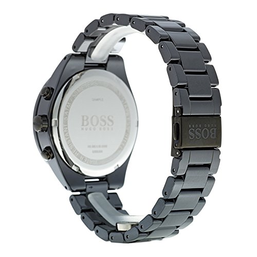Hugo BOSS Reloj Cronógrafo para Hombre de Cuarzo con Correa en Acero Inoxidable 1513581, Negro