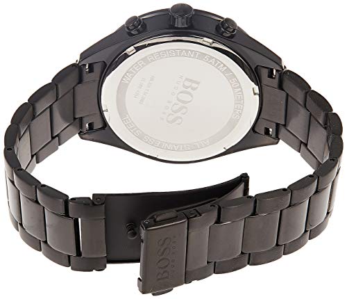 Hugo BOSS Reloj Cronógrafo para Hombre de Cuarzo con Correa en Acero Inoxidable 1513581, Negro