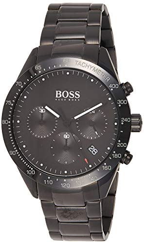 Hugo BOSS Reloj Cronógrafo para Hombre de Cuarzo con Correa en Acero Inoxidable 1513581, Negro