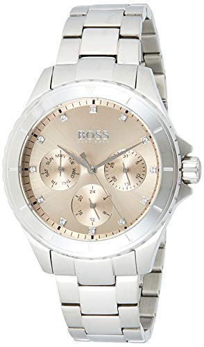Hugo BOSS Reloj Multiesfera para Mujer de Cuarzo con Correa en Acero Inoxidable 1502444