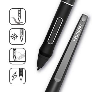 HUION KAMVAS Pro 12 Tableta Gráfica con Pantalla, Monitor de Dibujo Gráfico de 11,6 Pulgadas, Pantalla de Vidrio Antideslumbrante, 120% sRGB, Inclinación de ± 60 °, 4 Teclas Express, 1 Barra Táctil