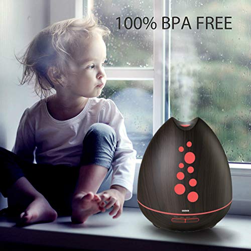 Humidificador Ultrasónico 400ml con Altavoces Bluetooth, Difusor de Aromas Humidificador, lleva mando a distancia Difusor de Aceites Esenciales, con LED de 7 colores de para Oficina, Spa, Bebé