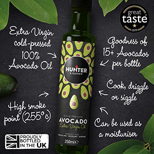 Hunter & Gather Puro, Virgen, Prensado En Frío Aceite de Aguacate 500ml - Pack Doble