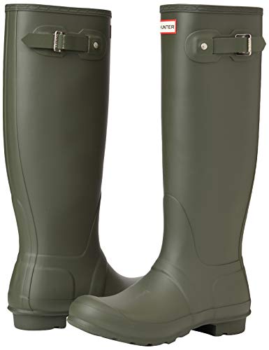 Hunter High Wellington Boots, Botas de Agua para Mujer, Verde (Dark Green/dov), 36 EU
