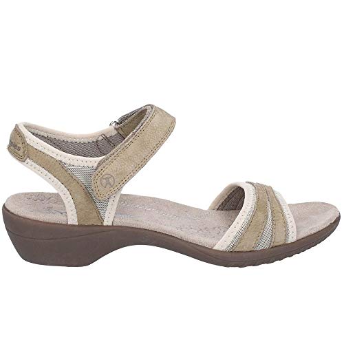 Hush Puppies - Sandalias Modelo Athos de Piel con Cierre Adhesivo para Mujer (39 EU) (Topo)