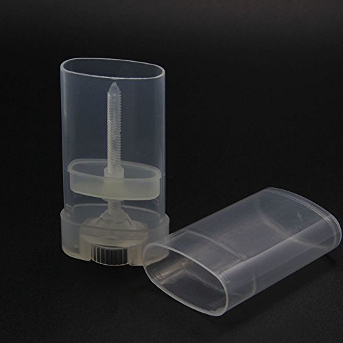 Hustar - Contenedor vacío rellenable de plástico para bálsamo labial, 15 ml, 5 unidades, transparente