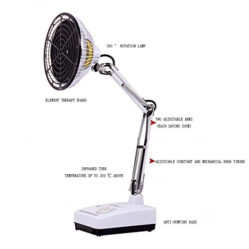 HWXDH - Lámpara de calor infrarrojo para escritorio, 100 W, luz tostada, ajustable, portátil, alivio del dolor, terapia de calefacción personal