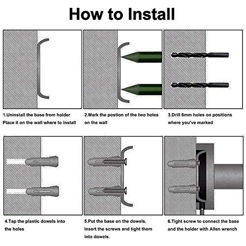 HyAdierTech Soporte de Pared para Secador de Pelo, Egamento Patentado, Acero Inoxidable Secador de Pelo Soporte Montado, Dormitorios, Aseos, Barberías y Peluquerías Profesionales (Blanco) (A)