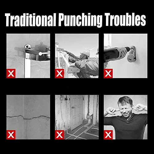 HyAdierTech Soporte de Pared para Secador de Pelo, Pegamento Patentado + Autoadhesivo, Acero Inoxidable Secador de Pelo Soporte Montado, Dormitorios, Aseos, Barberías y Peluquerías Profesionales