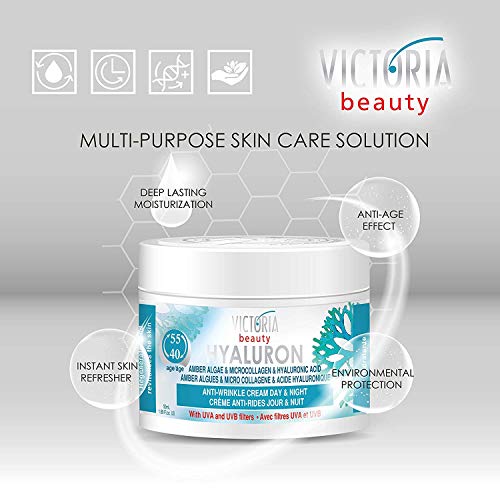 Hyaluron & Amber Algae Anti-Ageing Day & Night Cream with Micro-Collagen & Hyaluronic Acid (Ages 40+) - 50ml