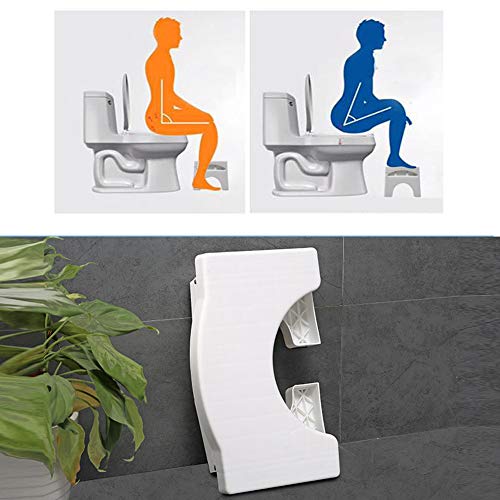 HYCZW Taburete De Baño para Ponerse En Cuclillas En El Inodoro, 35° Alivia El Estreñimiento Y La Hinchazón, Alinea El Colon para Un Alivio Más Rápido Y Fácil by,Negro