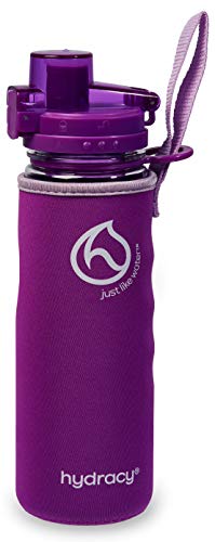 Hydracy Botella de Agua con Filtro infusor para Fruta 750 ml con Funda Aislante antitranspirante - plástico Durable 100% sin BPA ìPerfecta para Hacer Deporte y cuidar tu Salud! Lollipop Rosa