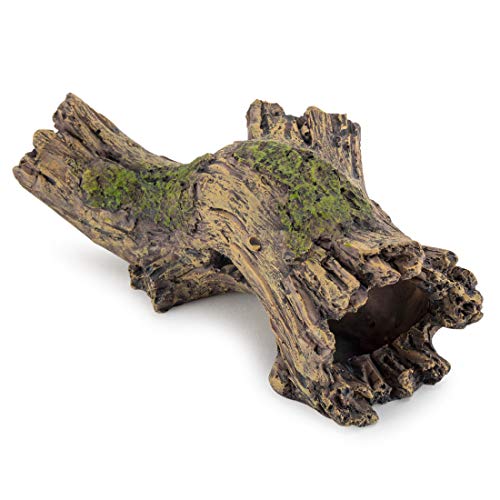 Hygger Decoracion Acuario, Adorno para Acuario de Cueva, Tronco Decorativa para Acuario, Acuario Decoracion Ideal para Pequeños Peces Camarón Tortuga